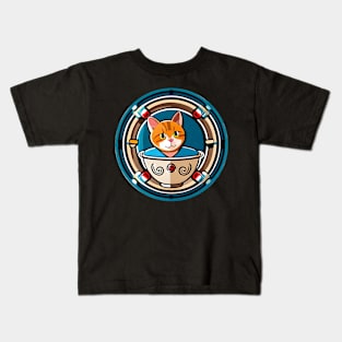 Cute Japanese Cat ramen Kids T-Shirt